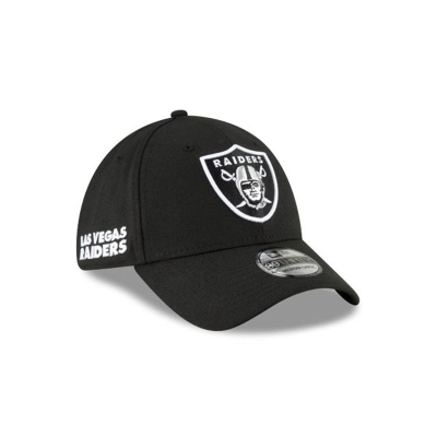 Las Vegas Raiders Gorra | New Era NFL Logo Mix 39thirty Stretch Fit Cap Mexico - Negros